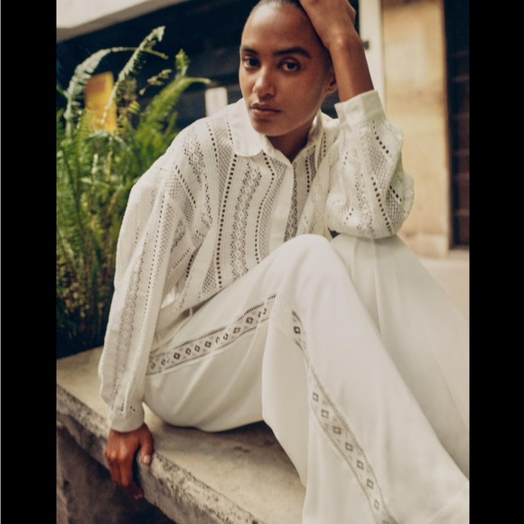 SIDE STRIPE WIDE LEG PANTS - Picture 2 of 4